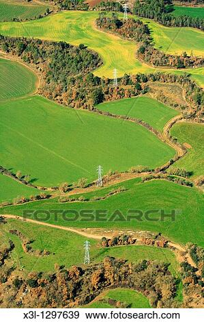 Power lines, Vic, Barcelona province, Catalonia, Spain. View Large Photo Image Stock Photo - Power lines, Vic, Barcelona province, Catalonia, Spain.. Fotosearch