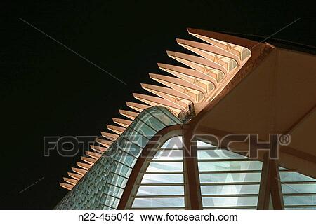 Stock Image - Pr? ncipe Felipe museum of sciences, City of Arts and Sciences, by S. Calatrava. Valencia. Comunidad Valenciana, Spain. Fotosearch