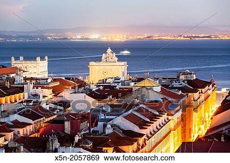 Stock Photo - Praca do Comercio, Lisbon, Portugal, Europe.. Fotosearch