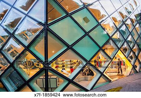 Prada Store, Architect Herzog & De Meuron Aoyama Tokyo Japan View Large Photo Image Picture - Prada Store, Architect Herzog & De Meuron Aoyama Tokyo Japan. Fotosearch
