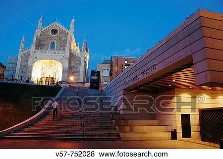Prado Museum and church of San Jeronimo el Real at night, Madrid, Spain View Large Photo Image Stock Photo - Prado Museum and church of San Jeronimo el Real at night, Madrid, Spain. Fotosearch