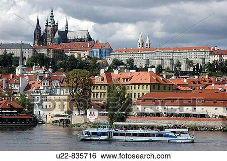 Prague Czech Republic, boat along the Vlatva, at the bottom of Mala Strana and Hradcany View Large Photo Image Stock Photograph - Prague Czech Republic, boat along the Vlatva, at the bottom of Mala Strana and Hradcany. Fotosearch