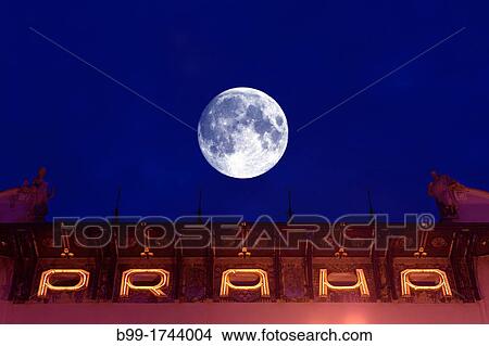 Picture - PRAHA ART NOUVEAU SIGN VIOLA BUILDING 7 NARODNI STREET OLD TOWN STARE MESTO PRAGUE CZECH REPUBLIC. Fotosearch