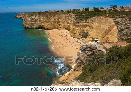 Praia do Centeanes, Vale de Centeanes beach, Carvoeiro, Lagoa, Algarve, Portugal, Europe View Large Photo Image Stock Photography - Praia do Centeanes, Vale de Centeanes beach, Carvoeiro, Lagoa, Algarve, Portugal, Europe. Fotosearch
