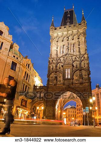 Prasna brana the Powder Tower, Namesti Republiky, Republic Square, Prague, Czech Republic, Europe. View Large Photo Image Stock Image - Prasna brana the Powder Tower, Namesti Republiky, Republic Square, Prague, Czech Republic, Europe.. Fotosearch