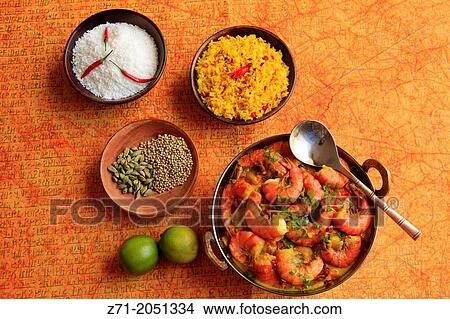 Prawn curry, with coconut milk;. View Large Photo Image Picture - Prawn curry, with coconut milk;.. Fotosearch