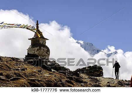 Prayer flags, Chyakurwa Kharka, Dingboche, Imja Khola, Sagarmatha National Park, Khumbu Himal, Nepal, Asia View Large Photo Image Stock Photograph - Prayer flags, Chyakurwa Kharka, Dingboche, Imja Khola, Sagarmatha National Park, Khumbu Himal, Nepal, Asia. Fotosearch