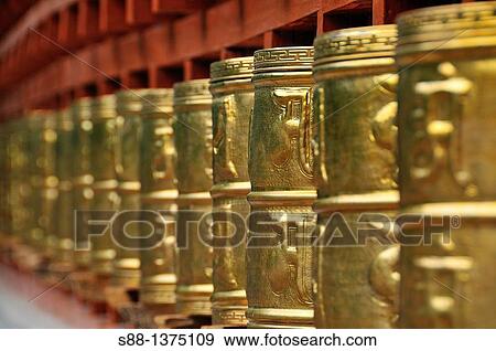 Prayer wheel at Alchi monastery View Large Photo Image Stock Photo - Prayer wheel at Alchi monastery. Fotosearch