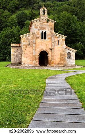 Pre-Romanesque church of San Salvador de Valdedi's (aka El Convent? n), Villaviciosa, Way of St James, Asturias, Spain View Large Photo Image Stock Photography - Pre-Romanesque church of San Salvador de Valdedi's (aka El Convent? n), Villaviciosa, Way of St James, Asturias, Spain. Fotosearch