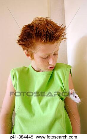 Pre-teenager and white rat View Large Photo Image Stock Photography - Pre-teenager and white rat. Fotosearch