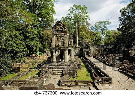 Stock Image - Preah Khan temple, Angkor, Cambodia. Fotosearch