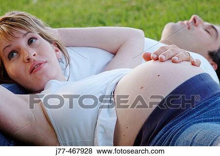 Stock Photo - Pregnant couple. Fotosearch
