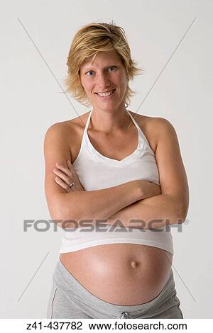 Stock Image - Pregnant woman. Fotosearch