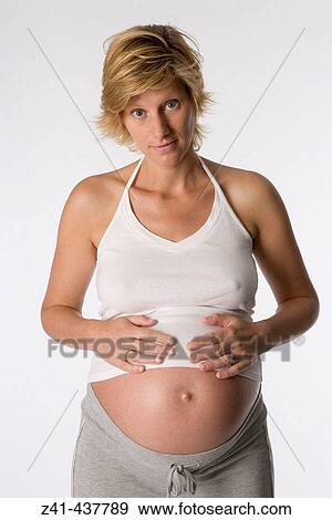 Stock Photo - Pregnant woman. Fotosearch