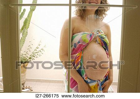 Stock Photography - Pregnant woman. Fotosearch