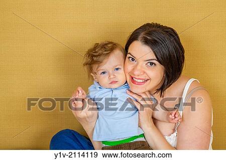 Pregnant woman with her young nephew. View Large Photo Image Stock Photo - Pregnant woman with her young nephew.. Fotosearch