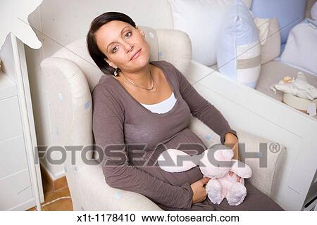 Pregnant women with Stuffed Animals. View Large Photo Image Stock Image - Pregnant women with Stuffed Animals.. Fotosearch