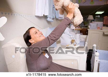Pregnant women with Stuffed Animals. View Large Photo Image Stock Photography - Pregnant women with Stuffed Animals.. Fotosearch