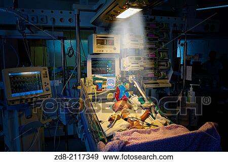 Premature in ICU. View Large Photo Image Stock Photo - Premature in ICU.. Fotosearch