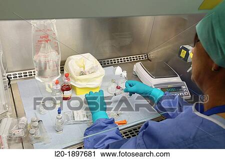 Preparation of cytostatic, Chemotherapy, Pharmacy, Onkologikoa Hospital, Oncology Institute, Case Center for prevention, diagnosis and treatment of cancer, Donostia, San Sebastian, Gipuzkoa, Basque Country, Spain View Large Photo Image Stock Image - Preparation of cytostatic, Chemotherapy, Pharmacy, Onkologikoa Hospital, Oncology Institute, Case Center for prevention, diagnosis and treatment of cancer, Donostia, San Sebastian, Gipuzkoa, Basque Country, Spain. Fotosearch