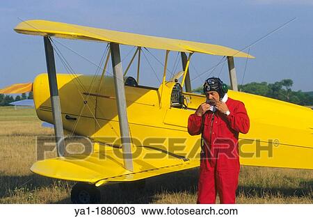 Preparation of pilot's ultra light biplane Kiebitz View Large Photo Image Stock Image - Preparation of pilot's ultra light biplane Kiebitz. Fotosearch