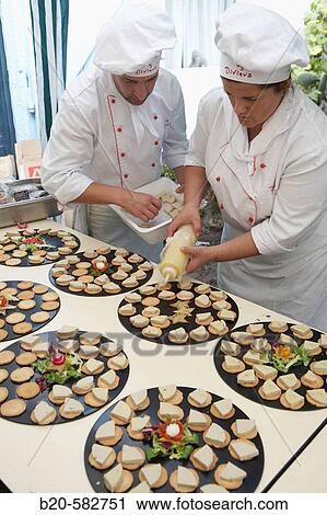 Preparing canap? s. Wedding. Divinus Catering, San Sebastian, Donostia, Gipuzkoa, Euskadi. Spain. View Large Photo Image Stock Image - Preparing canap? s. Wedding. Divinus Catering, San Sebastian, Donostia, Gipuzkoa, Euskadi. Spain.. Fotosearch