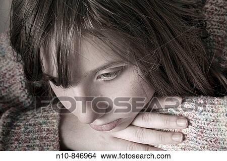 Picture - Preteen girl posing.. Fotosearch