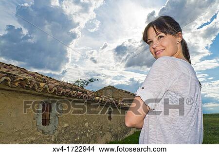 Pretty girl enjoy in the ruralscape, Aragon, Spain View Large Photo Image Picture - Pretty girl enjoy in the ruralscape, Aragon, Spain. Fotosearch
