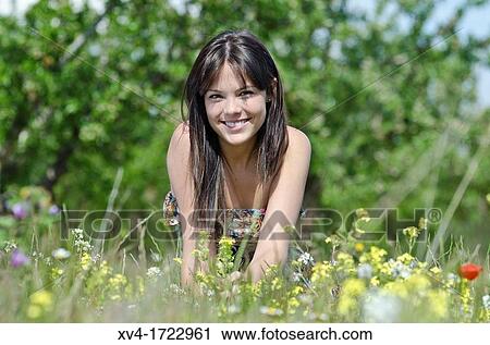 Pretty girl relaxing in the ruralscape and look at camera, Aragon, Spain View Large Photo Image Stock Image - Pretty girl relaxing in the ruralscape and look at camera, Aragon, Spain. Fotosearch