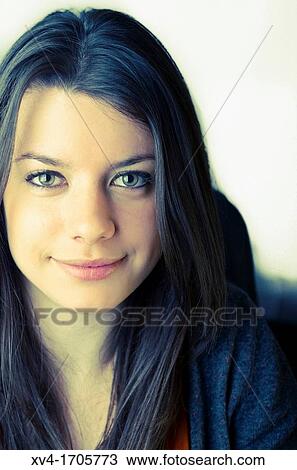 Pretty girl smile and look at camera View Large Photo Image Stock Image - Pretty girl smile and look at camera. Fotosearch
