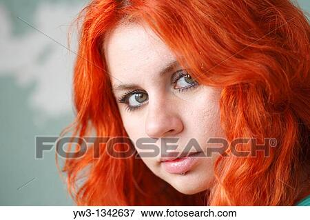 Stock Photo - pretty redhead girl. Fotosearch