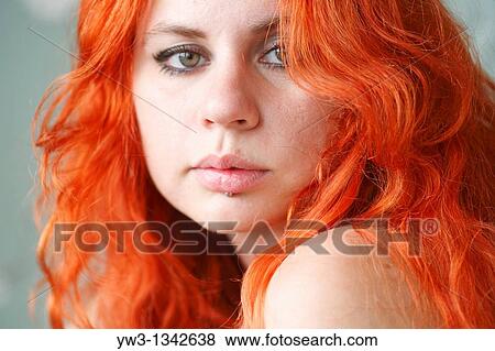 Stock Photo - pretty redhead girl. Fotosearch