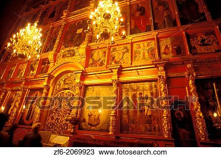 Priceless Icons in the Cathedral of the Dormition Moscow, Russia. View Large Photo Image Stock Image - Priceless Icons in the Cathedral of the Dormition Moscow, Russia.. Fotosearch