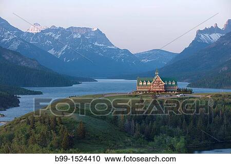 PRINCE OF WALES HOTEL WATERTON LAKES NATIONAL PARK ALBERTA CANADA View Large Photo Image Stock Image - PRINCE OF WALES HOTEL WATERTON LAKES NATIONAL PARK ALBERTA CANADA. Fotosearch