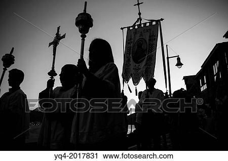 Procession of Our Lady of Guia in Ribadesella. Asturias. Spain. View Large Photo Image Stock Image - Procession of Our Lady of Guia in Ribadesella. Asturias. Spain.. Fotosearch