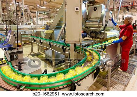 Stock Image - Production line of canned vegetables and beans in glass bottle, Corn, Maize, Canning Industry, Agri-food, Logistics Center, Gutarra, Grupo Riberebro, Villafranca, Navarra, Spain. Fotosearch