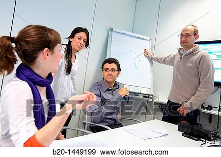 Project conclusion meeting, meeting room, smart systems for transportation and engineering, Vicomtech-IK4 Visual Interaction and Communication Technologies Centre View Large Photo Image Stock Photo - Project conclusion meeting, meeting room, smart systems for transportation and engineering, Vicomtech-IK4 Visual Interaction and Communication Technologies Centre. Fotosearch