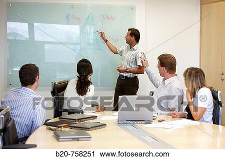 Stock Image - Project managers meeting, Fatronik-Tecnalia, Research and Technology Center, Donostia, Basque Country, Spain. Fotosearch
