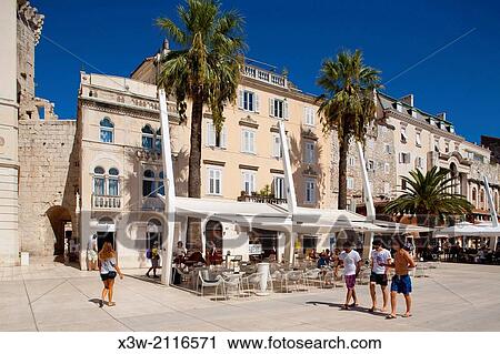 Stock Image - promenade, split, dalmatia, croatia, europe.. Fotosearch