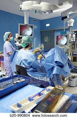 Picture - Prostate surgery, bipolar TURP (transurethral resection of the prostate), urology. Hospital Policlinica Gipuzkoa, San Sebastian, Donostia, Euskadi, Spain. Fotosearch