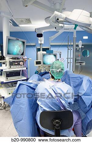 Stock Image - Prostate surgery, bipolar TURP (transurethral resection of the prostate), urology. Hospital Policlinica Gipuzkoa, San Sebastian, Donostia, Euskadi, Spain. Fotosearch