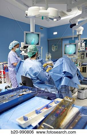 Stock Photograph - Prostate surgery, bipolar TURP (transurethral resection of the prostate), urology. Hospital Policlinica Gipuzkoa, San Sebastian, Donostia, Euskadi, Spain. Fotosearch