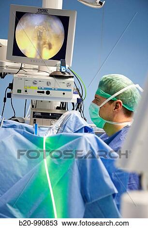 Prostate surgery using a green laser, urology. Hospital Policlinica Gipuzkoa, San Sebastian, Donostia, Euskadi, Spain View Large Photo Image Stock Image - Prostate surgery using a green laser, urology. Hospital Policlinica Gipuzkoa, San Sebastian, Donostia, Euskadi, Spain. Fotosearch