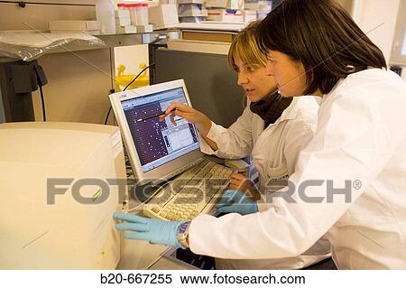 Stock Photography - Proteomics, differential gene expression, Microarray reader, Biotechnology Laboratory, Neiker Tecnalia, Instituto de Investigaci? n y Desarrollo Agrario, Ganadero, Forestal y del Medio Natural, Arkaute, Alava, Euskadi, Spain.. Fotosearch