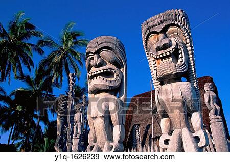 Pu uhonua O Honaunau National Park City of Refuge Island of Hawaii Hawaii USA View Large Photo Image Stock Photo - Pu uhonua O Honaunau National Park City of Refuge Island of Hawaii Hawaii USA. Fotosearch