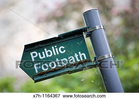 Public footpath sign View Large Photo Image Stock Photo - Public footpath sign. Fotosearch
