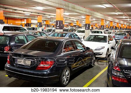 Picture - Public parking car. Bilbao Exhibition Centre. Barakaldo. Bizkaia. Basque Country, Spain.. Fotosearch