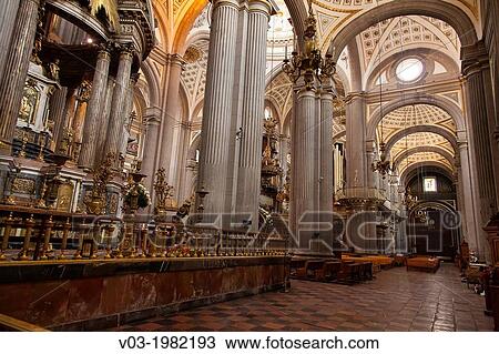 Puebla Cathedral at Puebla City, Puebla, Mexico; june 29, 2012. View Large Photo Image Stock Image - Puebla Cathedral at Puebla City, Puebla, Mexico; june 29, 2012.. Fotosearch