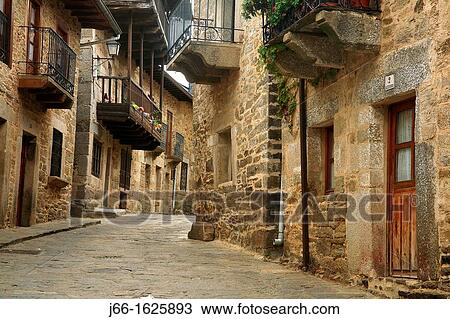 Stock Image - Puebla de Sanabria street Zamora. Fotosearch