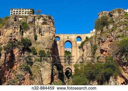 Puente Nuevo (new bridge) on? tajo? gorge, Ronda. Malaga province, Andalusia, Spain View Large Photo Image Stock Photo - Puente Nuevo (new bridge) on? tajo? gorge, Ronda. Malaga province, Andalusia, Spain. Fotosearch